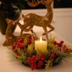 Festive Feeling Glass Hurricane In Wreath
