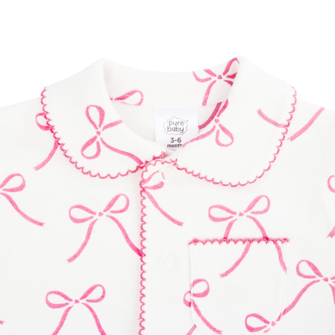 Pure Baby Pink Bow Pyjamas