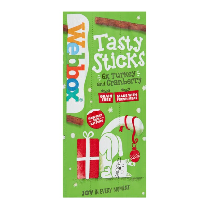 Webbox Festive Cat Sticks with Turkey and Cranberry 6s x25