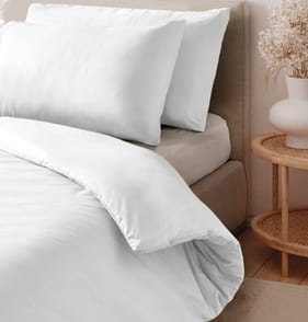Home Collections Cotton Rich White Duvet Set