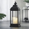 Home Collections Large Black Lantern With LED Candles