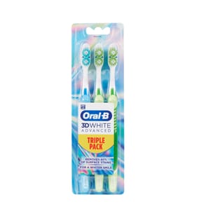 Oral-B 3D White Luxe Advanced Toothbrushes 3 Pack