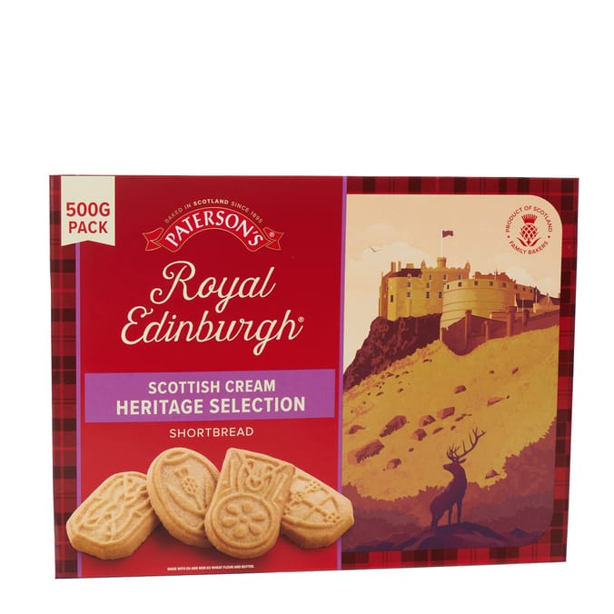 Paterson's Royal Edinburgh Scottish Cream Heritage Selection Shortbread 500g