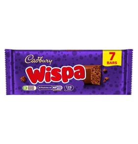 Cadbury Wispa Chocolate Bar 7 Pack Multipack 165.9g