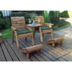  Charles Taylor 2 Seat Lounger Set - Green HB118G
