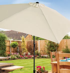 The Outdoor Living Collection Crank & Tilt Parasol 2.7m - Ecru