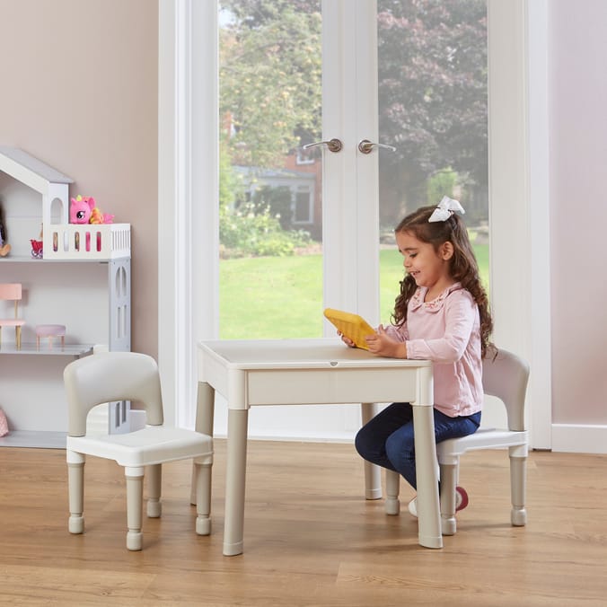 Liberty House Toys Kids 5-in-1 Activity Table and Two Chairs Set