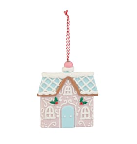 Sleigh Bells Gingerbread Hanging Decoration - House