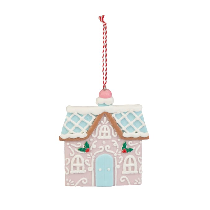 Sleigh Bells Gingerbread Hanging Decoration - House