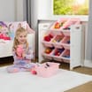 Liberty House Toys Kids 9 Bin Storage unit - White & Pink