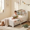 Liberty House Toys Kids White Toddler Bed With Bookcase