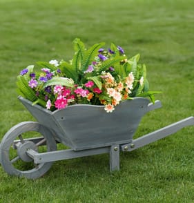 Jardin Wooden Wheelbarrow Planter