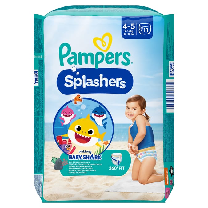 Pampers Splashers Disposable Swim Pants 11s Age 4-5