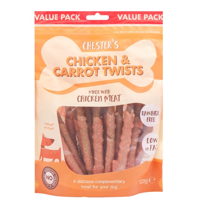 Chester's 320g Chicken & Carrot Twists