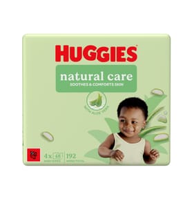 Huggies Natural Care Plastic Free Baby Wipes 48's 4 Pack