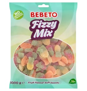 Bebeto Fizzy Mix Fruit Flavour Soft Sweets 1kg