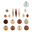 Winter Luxe Christmas Bauble Mix Set 64 Pack