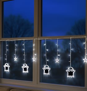 Hallow Scream Curtain Light - Ghost