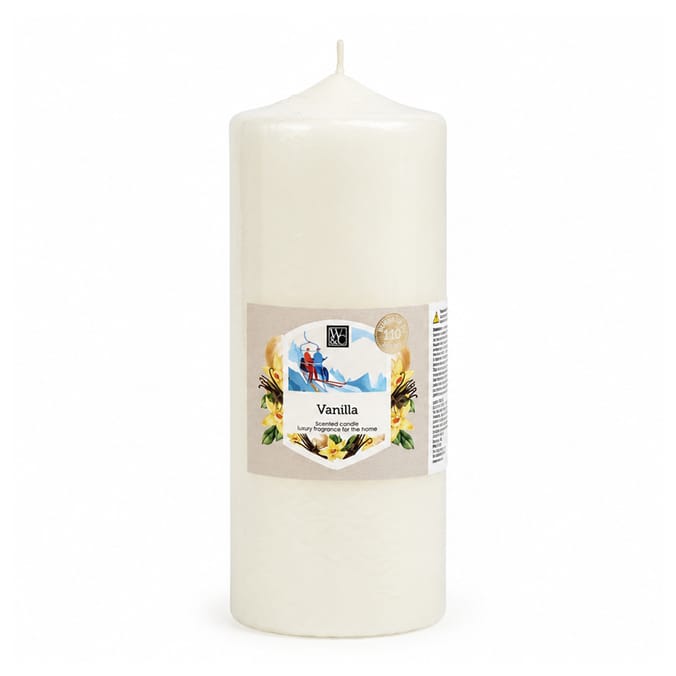 Wickford & Co Large Pillar Candle - Vanilla