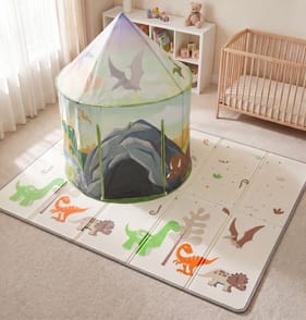 Liberty House Toys Kids Dinosaur Play Tent and Play Mat Set