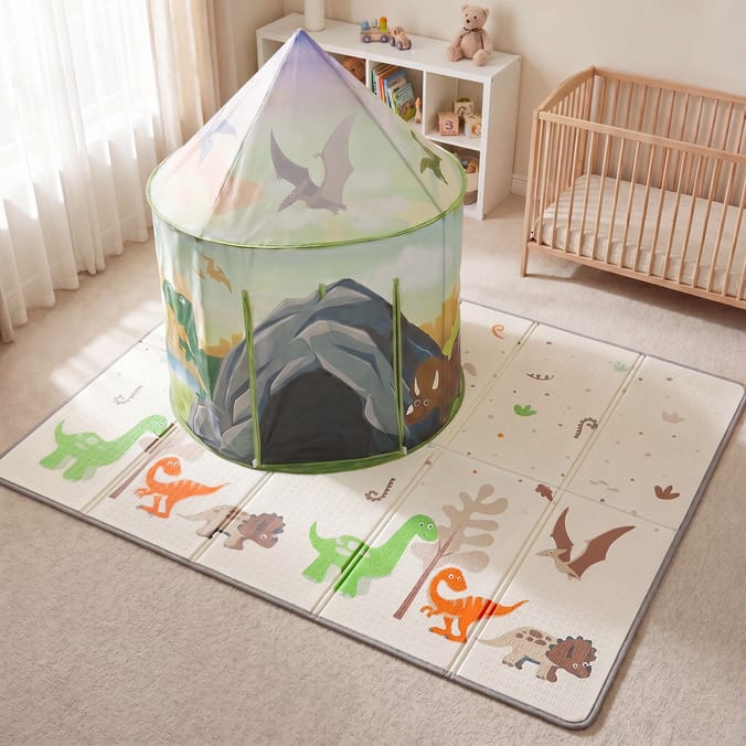 Liberty House Toys Kids Dinosaur Play Tent and Play Mat Set