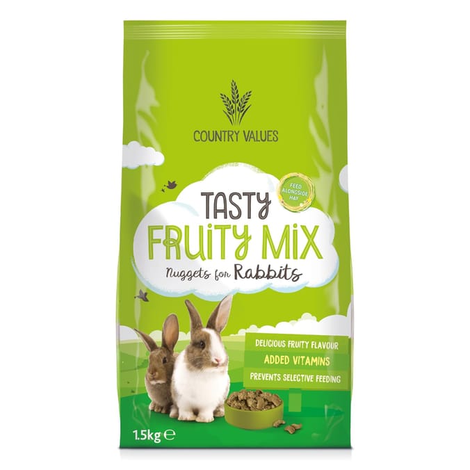 Country Values Tasty Fruity Mix Nuggets For Rabbits 1.5kg