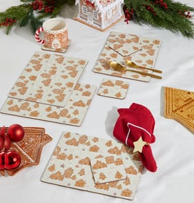 Gingerbread Of 4 Placemats & Coasters - Gingerbread