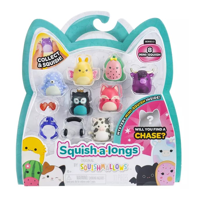 Squish-a-longs Squishmallow Collectibles - 8 Pack