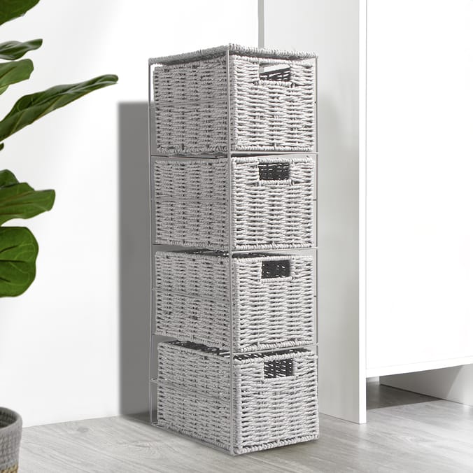 Home Collections 4 Drawer Paper Rope Unit