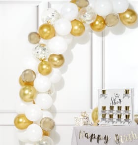 Let's Party Balloon Arch Kit - Gold