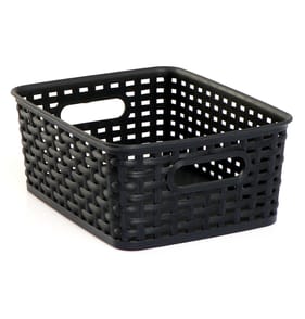 Utility Small Patterned Storage Basket - Black
