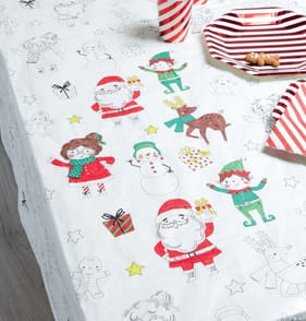 Sleigh Bells Colour Your Own Tablecloth