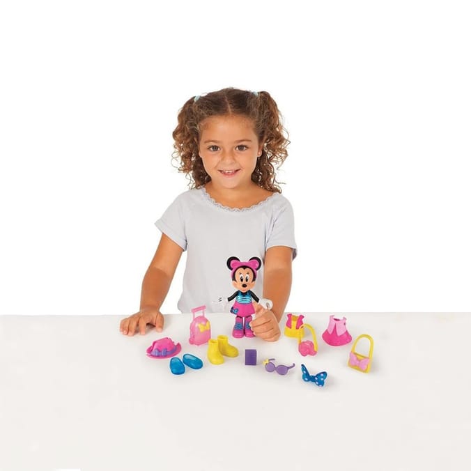 Minnie Mouse Just Set Minnie - Pink Skirt Blue Stripe Top