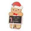 Sleigh Bells Countdown Advent Plaque - Gingerbread