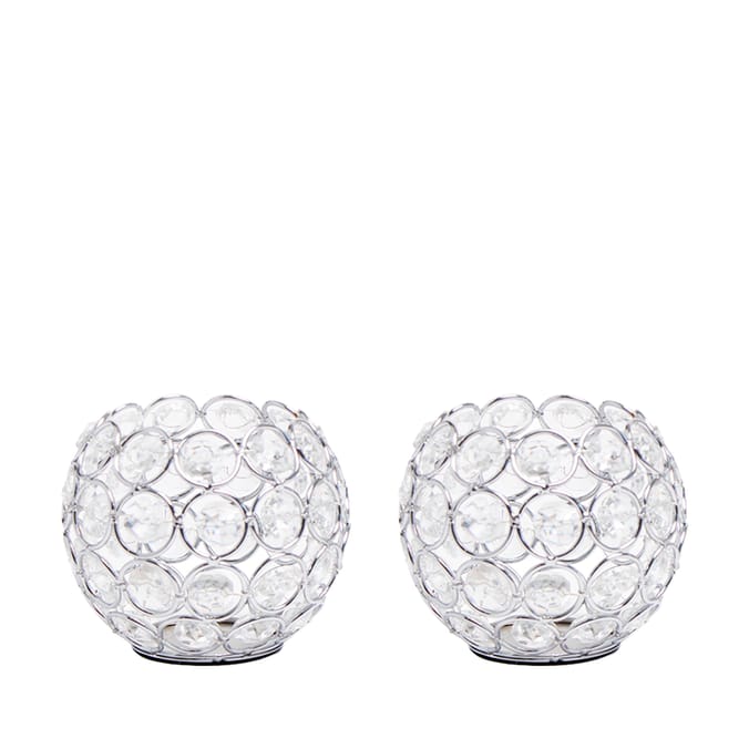 Home Collections Crystal Effect Small 2 Tealight Holders