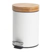 Bathroom Bamboo Top Pedal Bin 3l