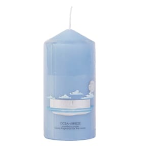 Wickford & Co Scented Small Pillar Candle - Ocean Breeze