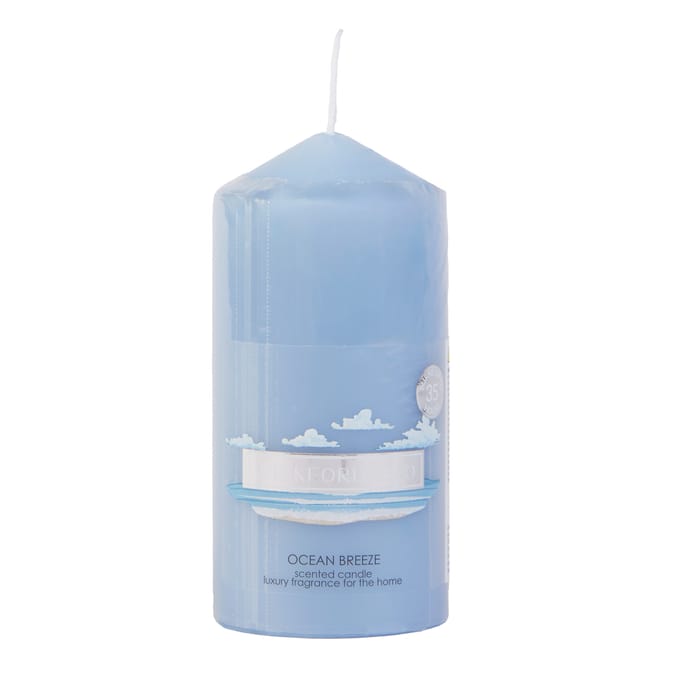 Wickford & Co Scented Small Pillar Candle - Ocean Breeze