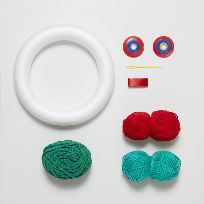 Festive Feeling Make Your Own Pom Pom Wreath