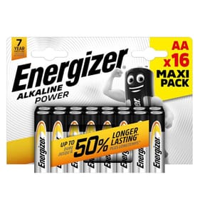 Energizer Alkaline Power AA Batteries 16 Pack