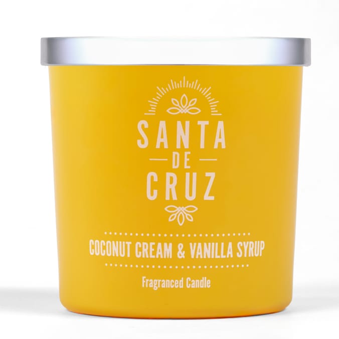  Santa De Cruz Scented Candle Jar 350g - Coconut Cream & Vanilla Syrup 