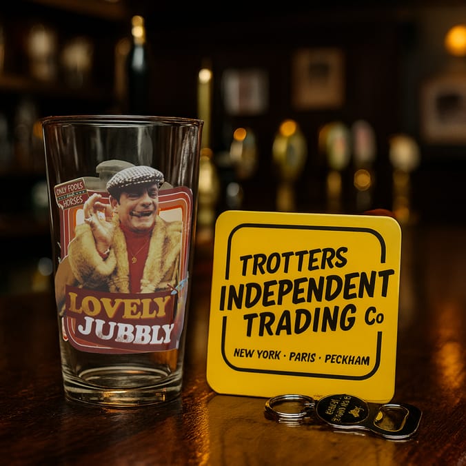 Only Fools And Horses Pint Glass, Coaster & Bottle Opener Set