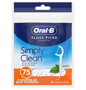 Oral-B Simply Clean Floss Picks - 75 Sticks