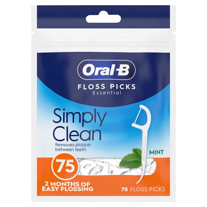 Oral-B Simply Clean Floss Picks - 75 Sticks