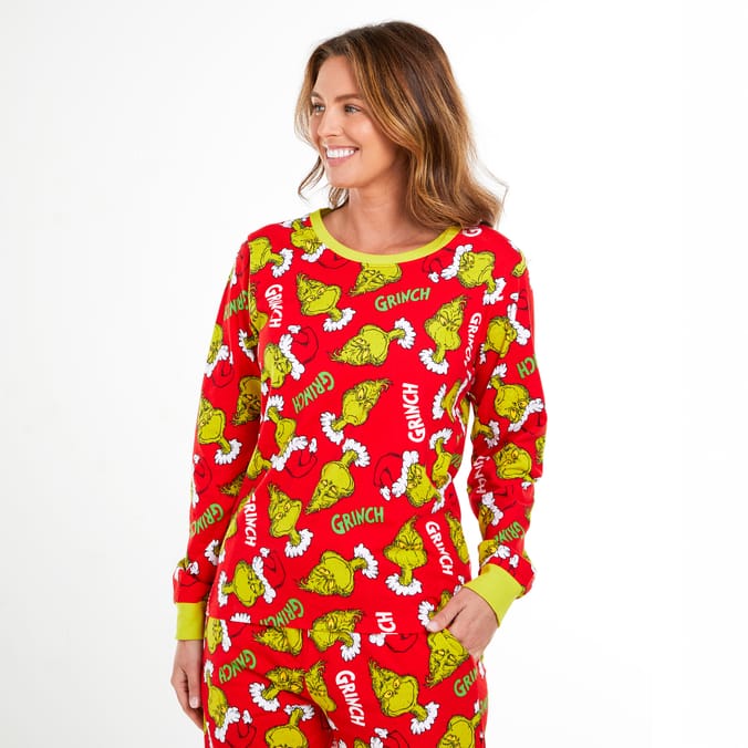 Ladies Red Grinch Pyjamas
