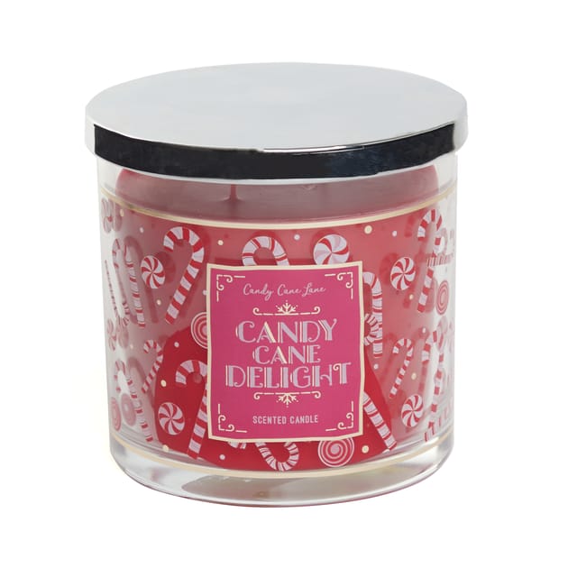 Candy Cane Lane Scented Candle Candy Cane Delight Home Bargains