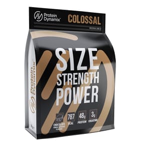 Protein Dynamix Colossal Size Strength Power Powder 1kg - Chocolate Fudge Brownie