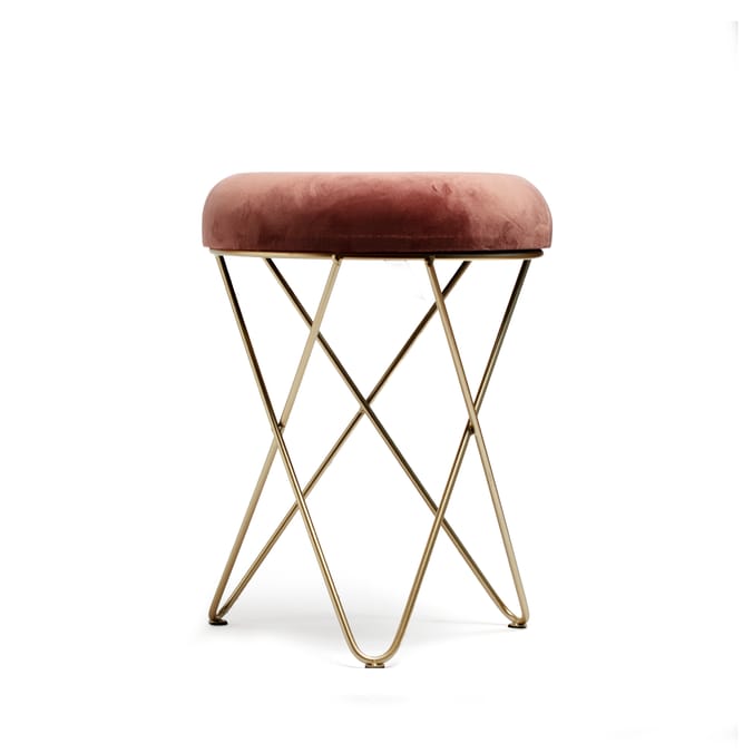 Home Collections Velvet Metal Footstool
