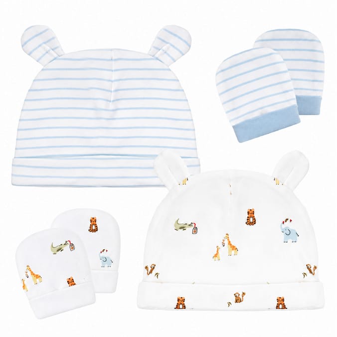 Pure Baby Blue Hat & Mittens
