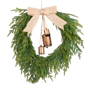 Festive Feeling 65cm Faux Pine Bell Christmas Wreath